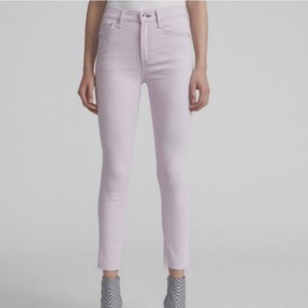 Rag & Bone Lilac High Rise pastel Skinny Jeans